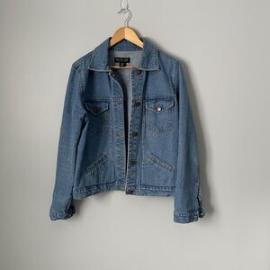 Rachel Zoe Women's Blue Denim Jacket 100% Cotton Relaxed Size Women's Medium